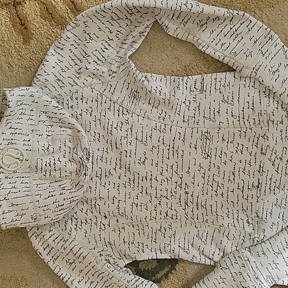 Lululemon Scuba Hoodie II Manifesto Script Ghost Black / Ghost - Picture 11 of 12